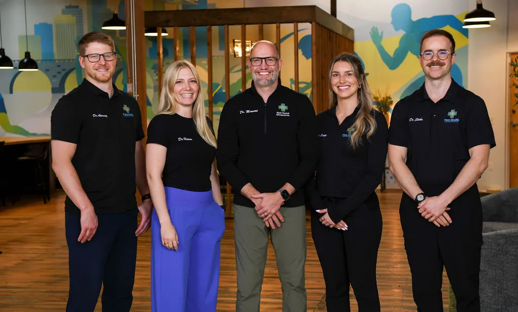 Chiropractor Minneapolis MN Dan Adamietz and Jasmine Hanson and David Mancini and Brooke Scott and Anthony Stehr 1